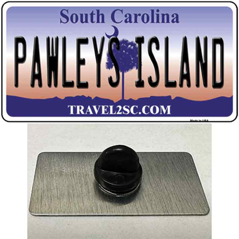 PIN-LP-5338 1.5 x 0.75 in. Pawleys Island South Carolina Novelty Rectangle Metal Hat Pin -  Smart Blonde