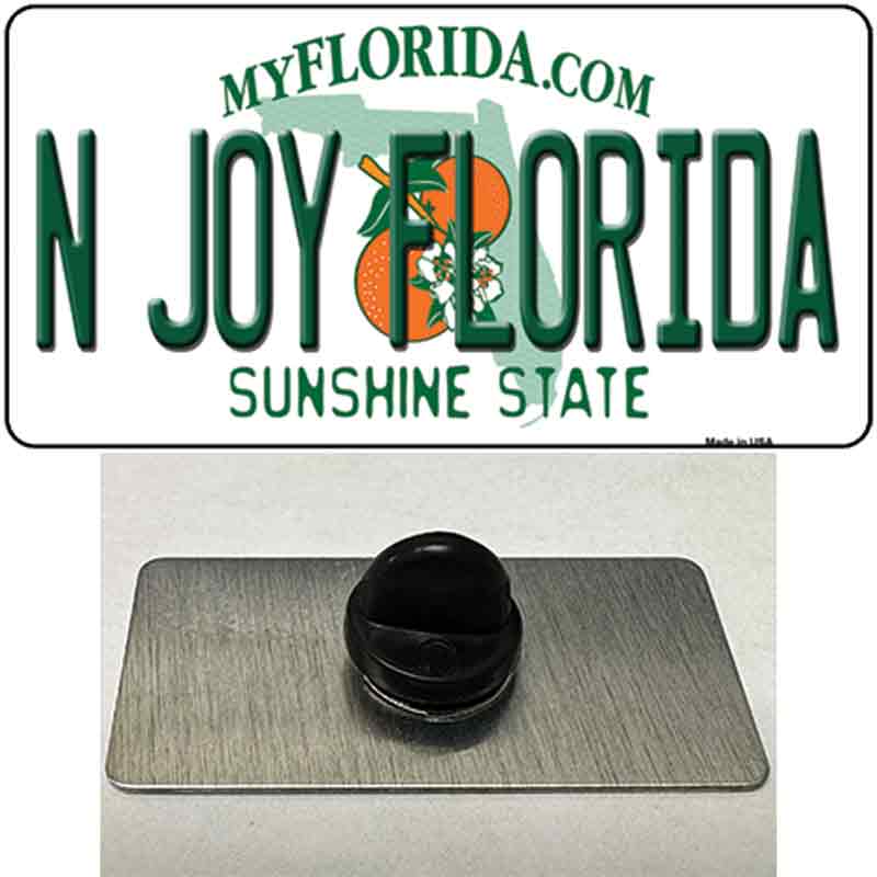 PIN-LP-6028 1.5 x 0.75 in. N Joy Florida Novelty Rectangle Metal Hat Pin