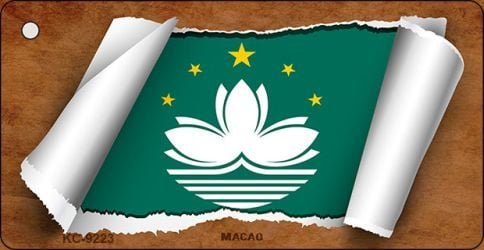KC-9223 Macau Flag Scroll Novelty Key Chain