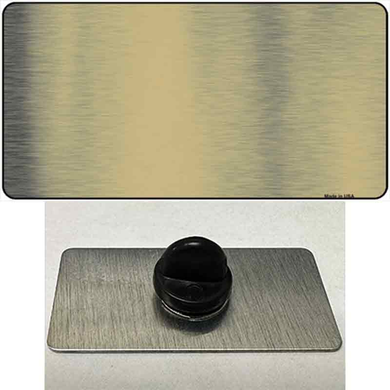 PIN-LPC-1012 1.5 x 0.75 in. Gold Metallic Solid Novelty Rectangle Metal Hat Pin