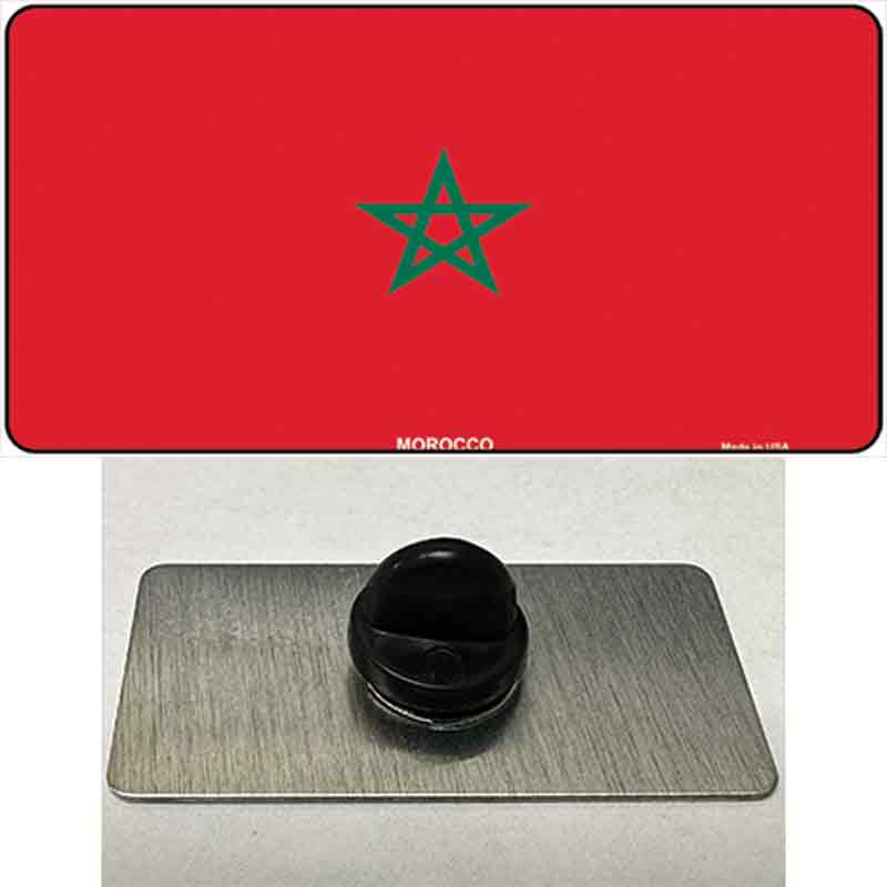 PIN-LP-4101 1.5 x 0.75 in. Morocco Flag Novelty Rectangle Metal Hat Pin