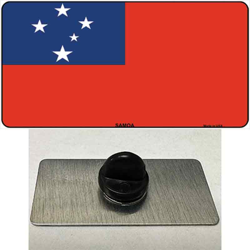 PIN-LP-4132 1.5 x 0.75 in. Samoa Flag Novelty Rectangle Metal Hat Pin