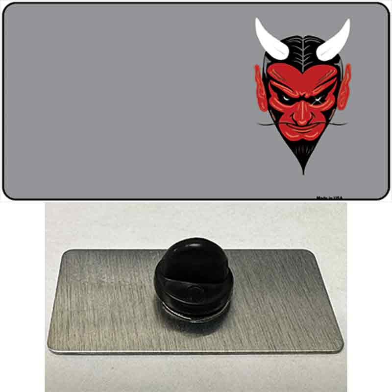 PIN-LP-4196 1.5 x 0.75 in. Devil Offset Novelty Rectangle Metal Hat Pin