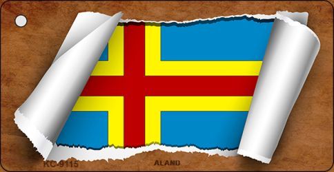 KC-9115 Aland Flag Scroll Novelty Key Chain