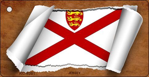 KC-9201 Jersey Flag Scroll Novelty Key Chain