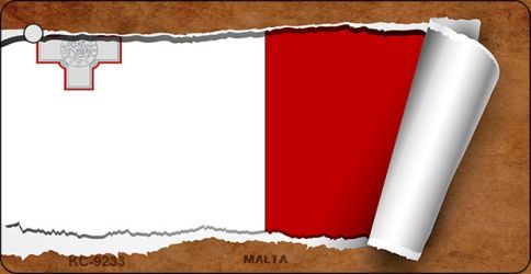 KC-9233 Malta Flag Scroll Novelty Key Chain