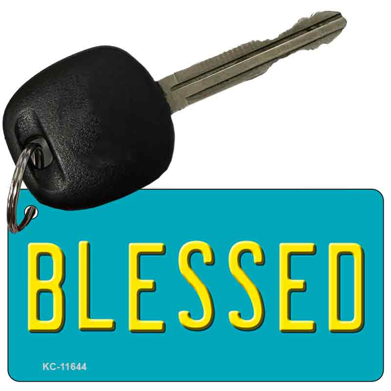 KC-11644 3 x 1.5 in. Blessed Novelty Rectangle Metal Key Chain