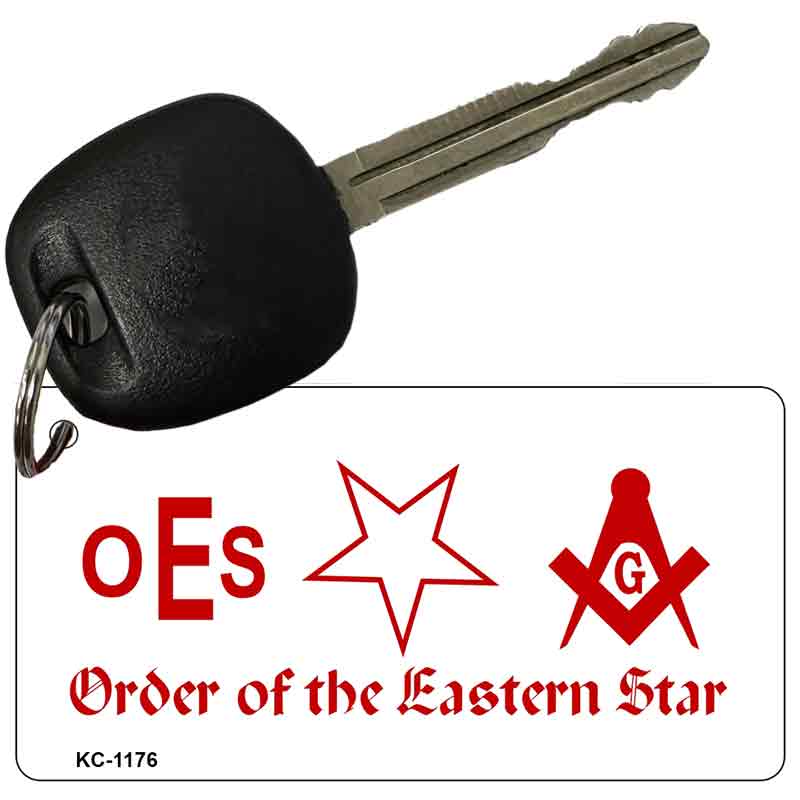 KC-1176 3 x 1.5 in. Order Of The Eastern Star Novelty Rectangle Metal Key Chain