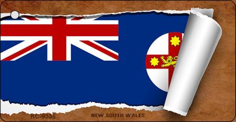KC-9335 New South Wales Flag Scroll Novelty Key Chain