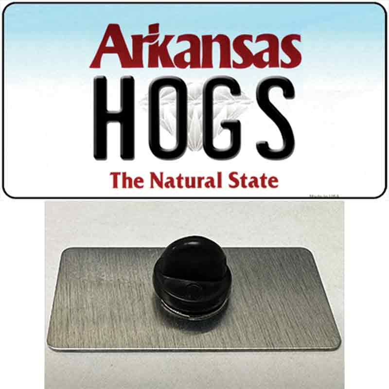 PIN-LP-10039 1.5 x 0.75 in. Hogs Arkansas Novelty Rectangle Metal Hat Pin