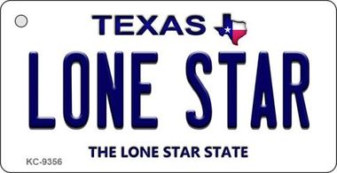 KC-9356 Lone Star Texas Background Novelty Key Chain
