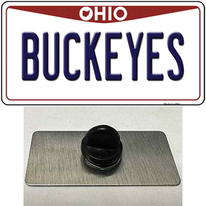 PIN-LP-10074 1.5 x 0.75 in. Buckeyes Ohio Novelty Rectangle Metal Hat Pin