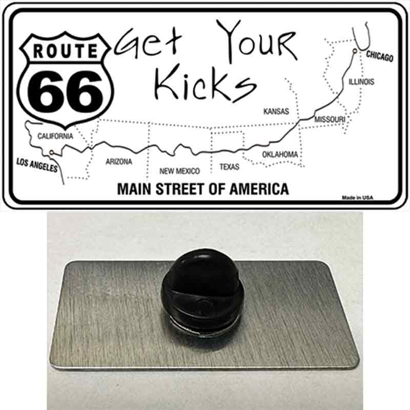 PIN-LP-102 1.5 x 0.75 in. US Route 66 Map Novelty Rectangle Metal Hat Pin