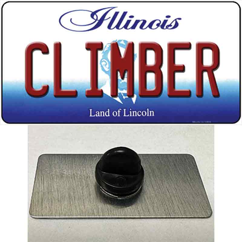 PIN-LP-10323 1.5 x 0.75 in. Climber Illinois Novelty Rectangle Metal Hat Pin