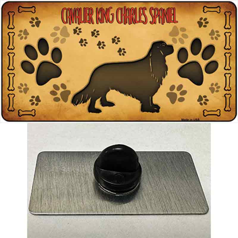 PIN-LP-10436 1.5 x 0.75 in. Cavalier King Charles Spaniel Novelty Rectangle Metal Hat Pin
