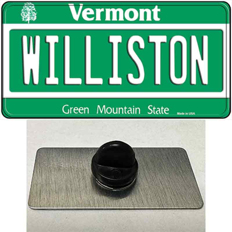PIN-LP-10672 1.5 x 0.75 in. Williston Vermont Novelty Rectangle Metal Hat Pin