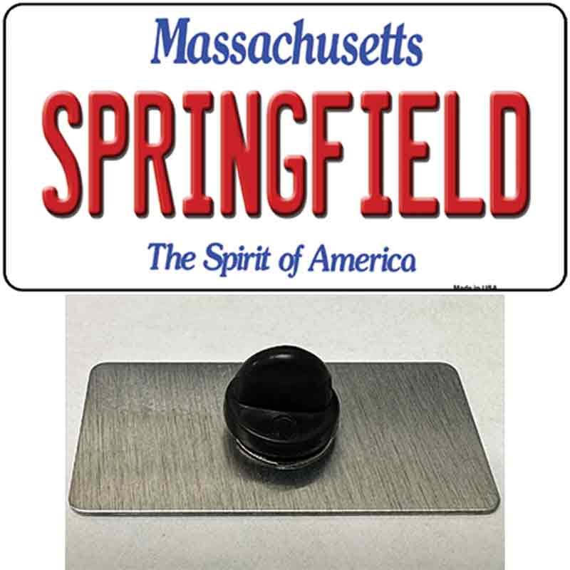 PIN-LP-10992 1.5 x 0.75 in. Springfield Massachusetts Novelty Rectangle Metal Hat Pin