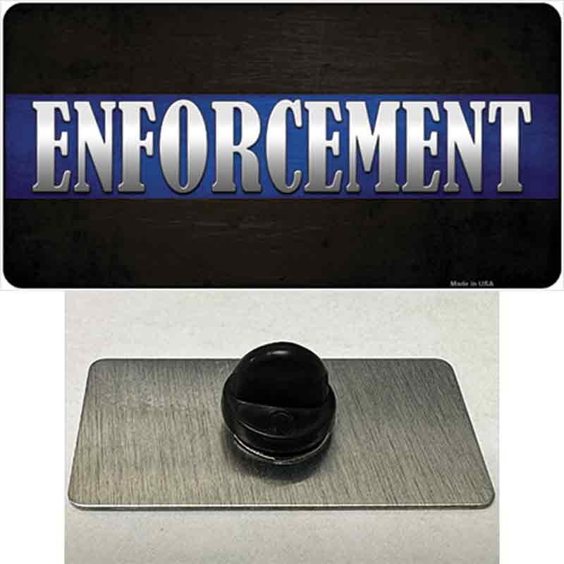 PIN-LP-11051 1.5 x 0.75 in. Enforcement Novelty Rectangle Metal Hat Pin