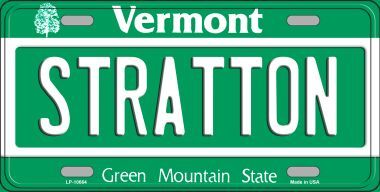 LP-10664 Stratton Vermont Background Metal Novelty License Plate