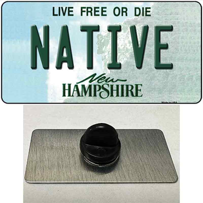 PIN-LP-11167 1.5 x 0.75 in. Native Hampshire State Novelty Rectangle Metal Hat Pin