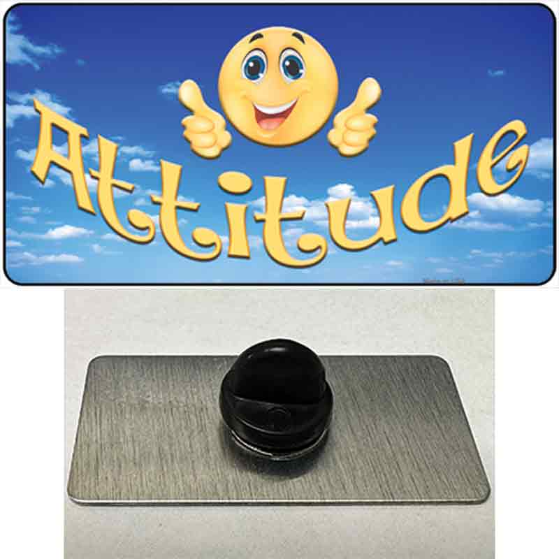 PIN-LP-11561 1.5 x 0.75 in. Attitude Novelty Rectangle Metal Hat Pin