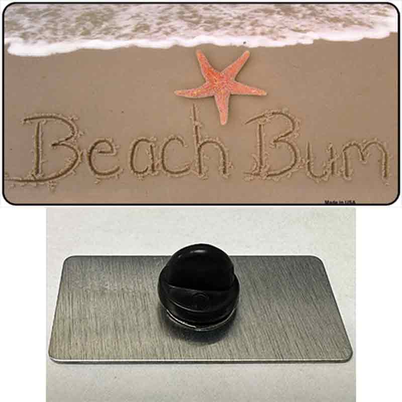 PIN-LP-1185 1.5 x 0.75 in. Beach Bum Novelty Rectangle Metal Hat Pin
