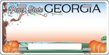 LP-9500 Georgia Background Metal Novelty License Plate