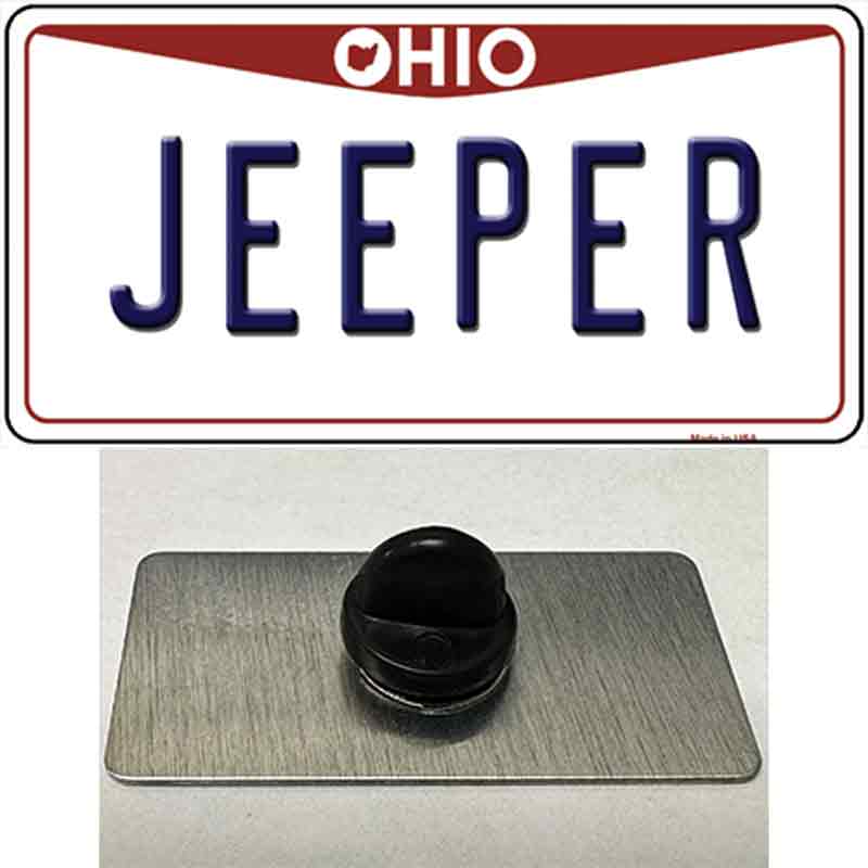 PIN-LP-12285 1.5 x 0.75 in. Ohio Jeeper Novelty Rectangle Metal Hat Pin