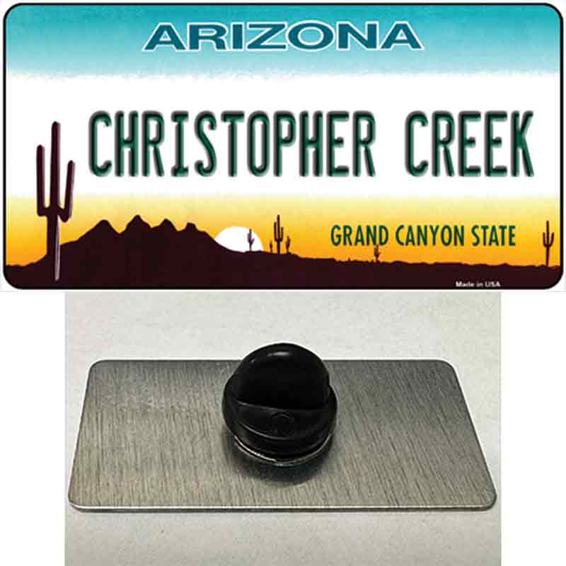 PIN-LP-12328 1.5 x 0.75 in. Christopher Creek Arizona Novelty Rectangle Metal Hat Pin