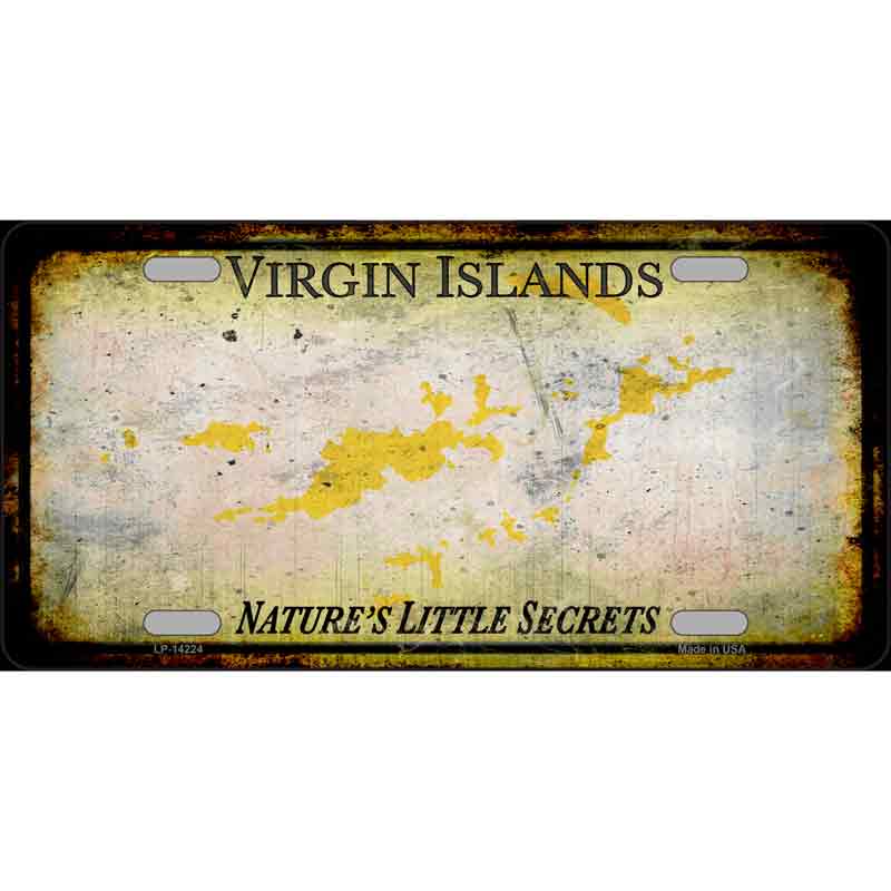 No.LP-14224 12 x 6 in. Virgin Islands Rusty Blank Novelty Rectangle Metal License Plate