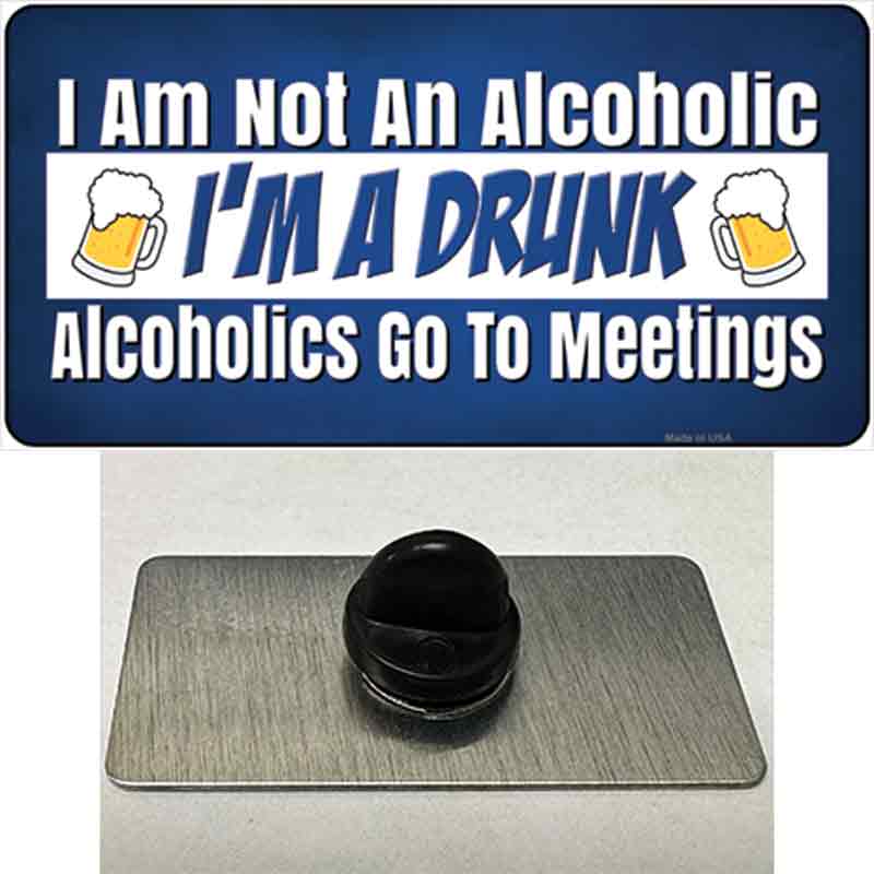 PIN-LP-13657 1.5 x 0.75 in. Im A Drunk Novelty Rectangle Metal Hat Pin Tag