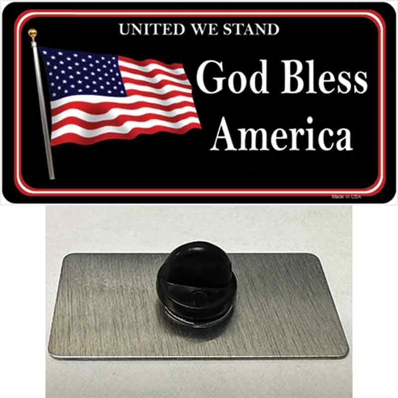 PIN-LP-138 1.5 x 0.75 in. God Bless America Novelty Rectangle Metal Hat Pin