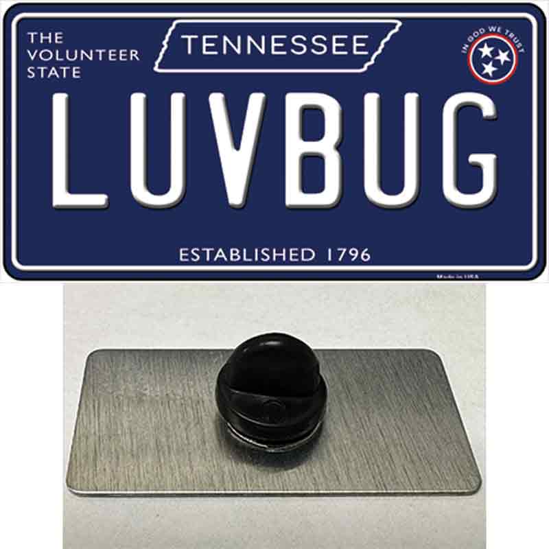 PIN-LP-13938 1.5 x 0.75 in. Luv Bug Tennessee Blue Novelty Rectangle Metal Hat Pin Tag