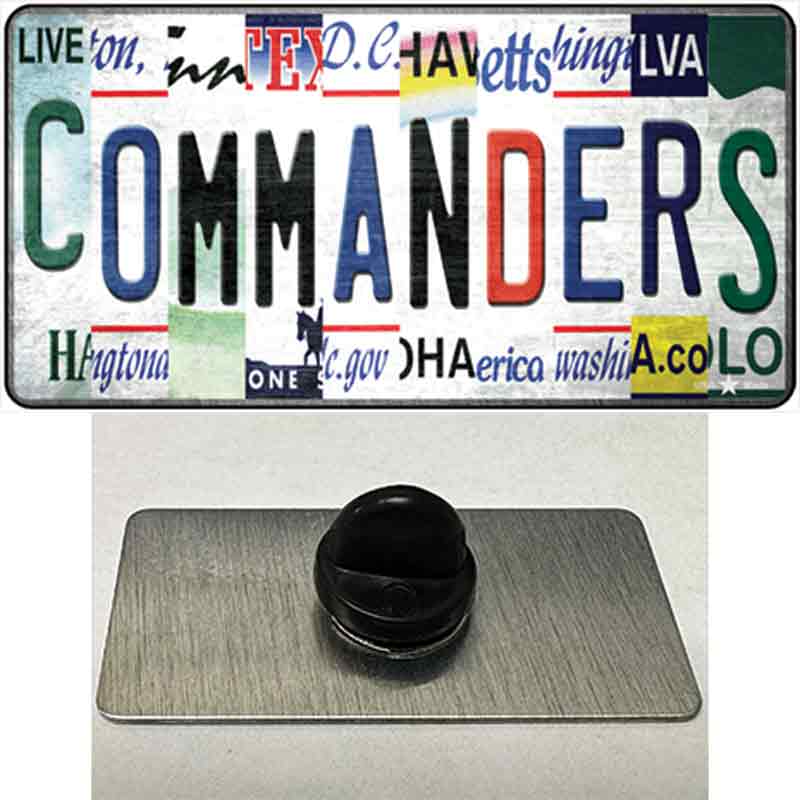 PIN-LP-14196 1.5 x 0.75 in. Commanders Strip Art Novelty Rectangle Metal Hat Pin