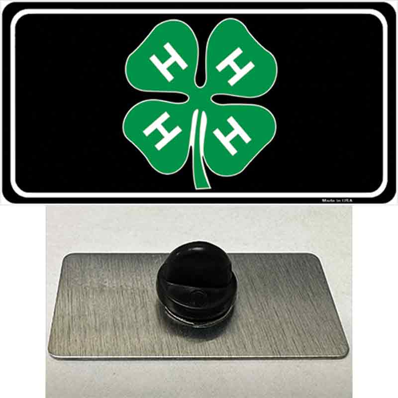 PIN-LP-1521 1.5 x 0.75 in. 4-H Novelty Rectangle Metal Hat Pin