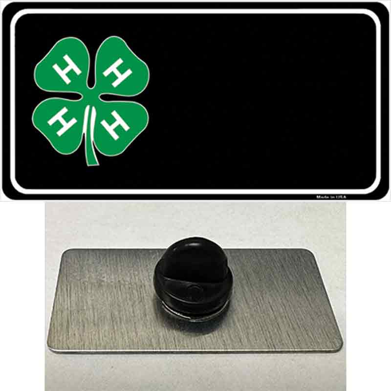 PIN-LP-1522 1.5 x 0.75 in. 4-H Offset Novelty Rectangle Metal Hat Pin