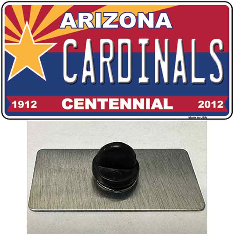 PIN-LP-1815 1.5 x 0.75 in. Arizona Centennial Cardinals Novelty Rectangle Metal Hat Pin -  Smart Blonde