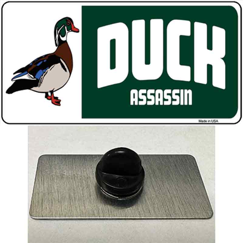 PIN-LP-2392 1.5 x 0.75 in. Duck Assassin Novelty Rectangle Metal Hat Pin