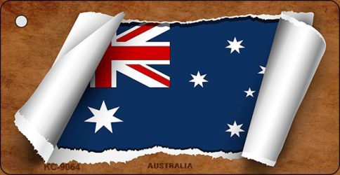 KC-9064 Australia Flag Scroll Novelty Key Chain