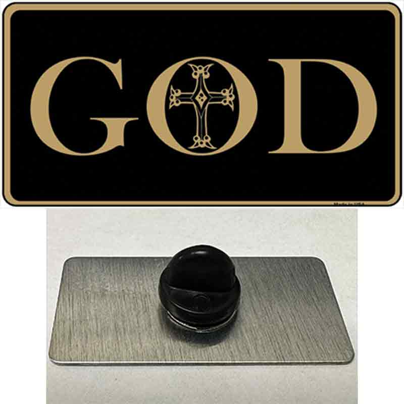 PIN-LP-2552 1.5 x 0.75 in. God Novelty Rectangle Metal Hat Pin