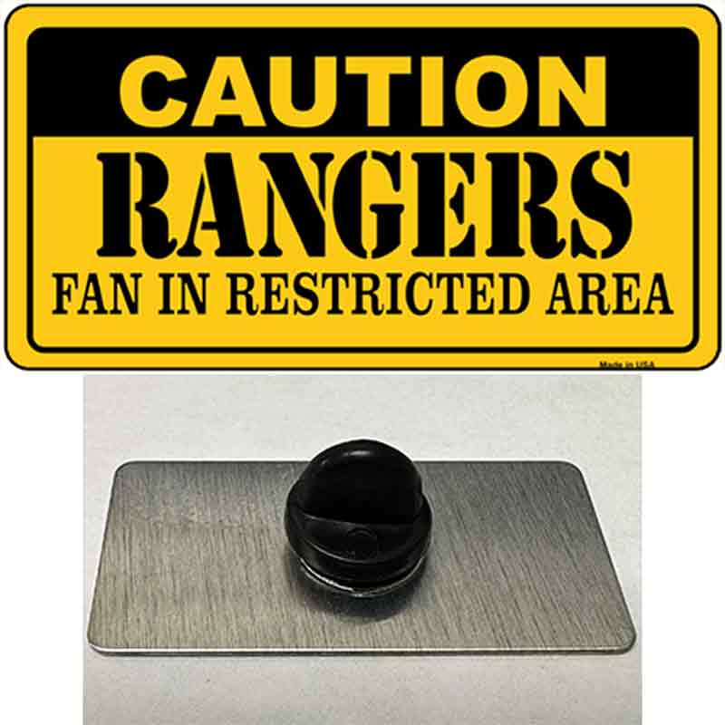 PIN-LP-2661 1.5 x 0.75 in. Caution Rangers Novelty Rectangle Metal Hat Pin