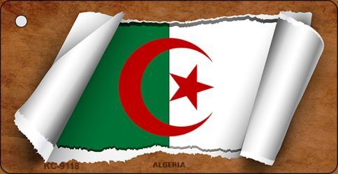 KC-9118 Algeria Flag Scroll Novelty Key Chain