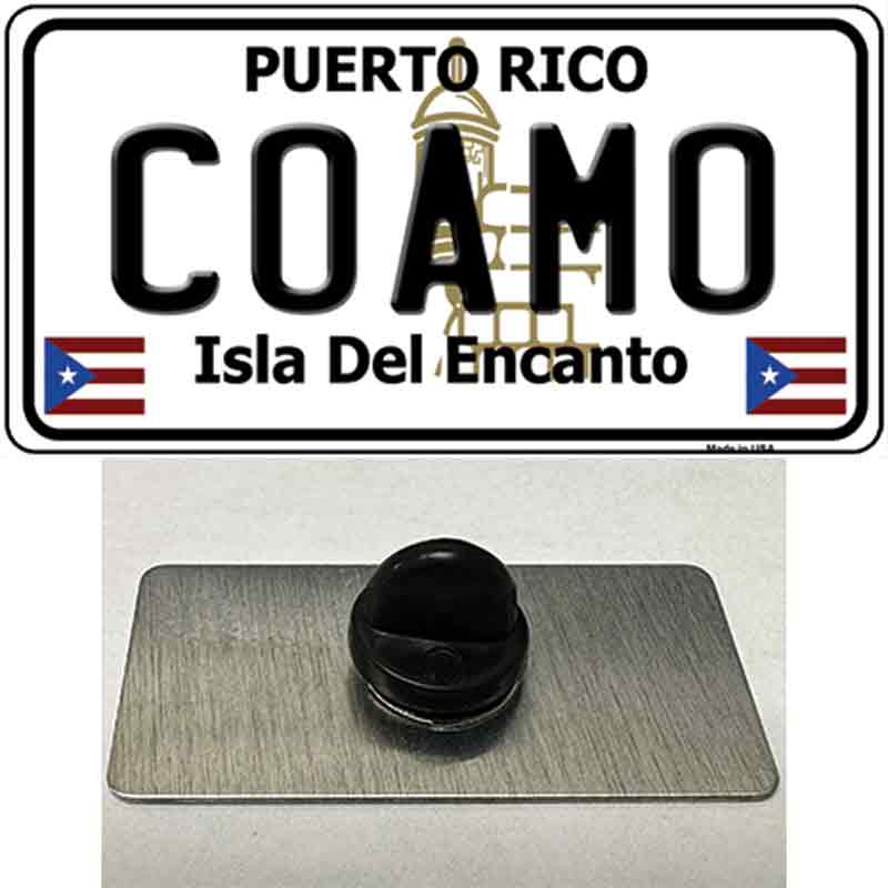 PIN-LP-2831 1.5 x 0.75 in. Coamo Novelty Rectangle Metal Hat Pin