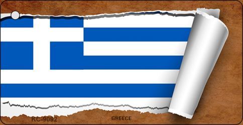 KC-9092 Greece Flag Scroll Novelty Key Chain