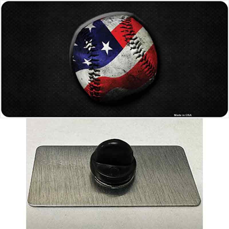 PIN-LP-11881 1.5 x 0.75 in. American Baseball Novelty Rectangle Metal Hat Pin