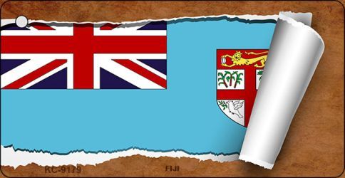 KC-9179 Fiji Flag Scroll Novelty Key Chain