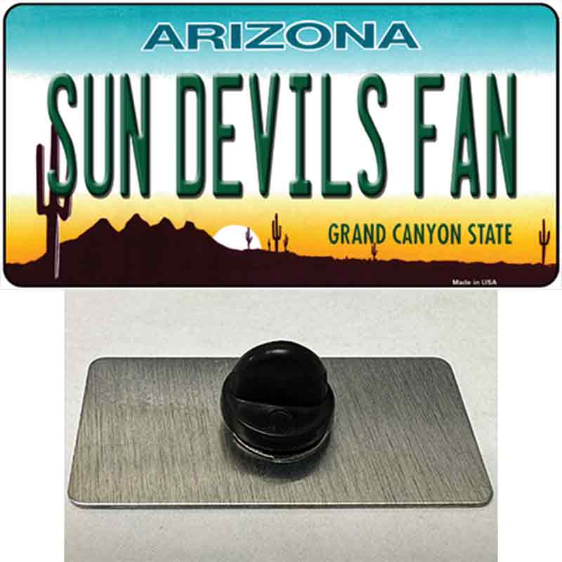 PIN-LP-12629 1.5 x 0.75 in. Sun Devils Fan Novelty Rectangle Metal Hat Pin