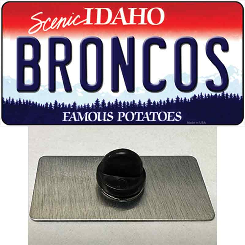 PIN-LP-12737 1.5 x 0.75 in. Broncos Novelty Rectangle Metal Hat Pin