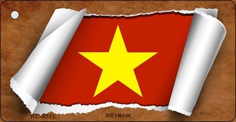 KC-9315 Vietnam Flag Scroll Novelty Key Chain