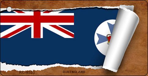 KC-9323 Queensland Flag Scroll Novelty Key Chain